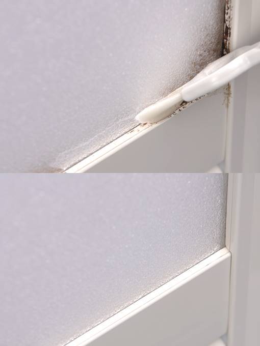 スライムパンチ ゴムパッキン カビ 黒ずみ ハケ塗布