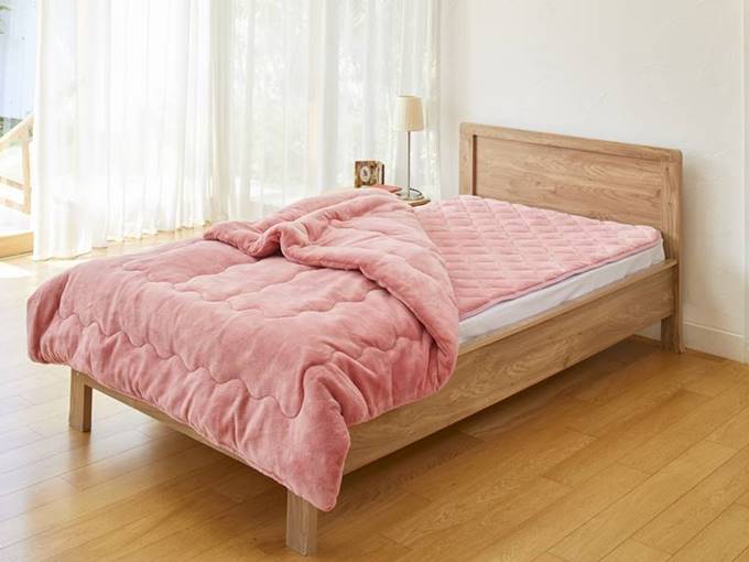 ひな暖ぬくぬくセット ひな暖毛布 ひな暖敷きパッド ローズピンク 暖かさキープ