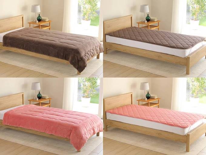 ひな暖ぬくぬくセット ひな暖毛布 ひな暖敷きパッド シングル セミダブル ピンク ブラウン